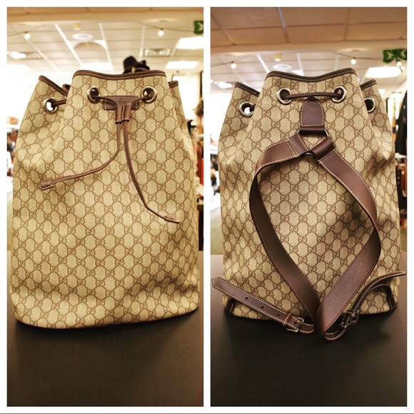 Gucci Handbags - GUCCI🌟VINTAGE🌟RARE🌟AUTHENTIC🌟DRWSTRNG BCKPCK